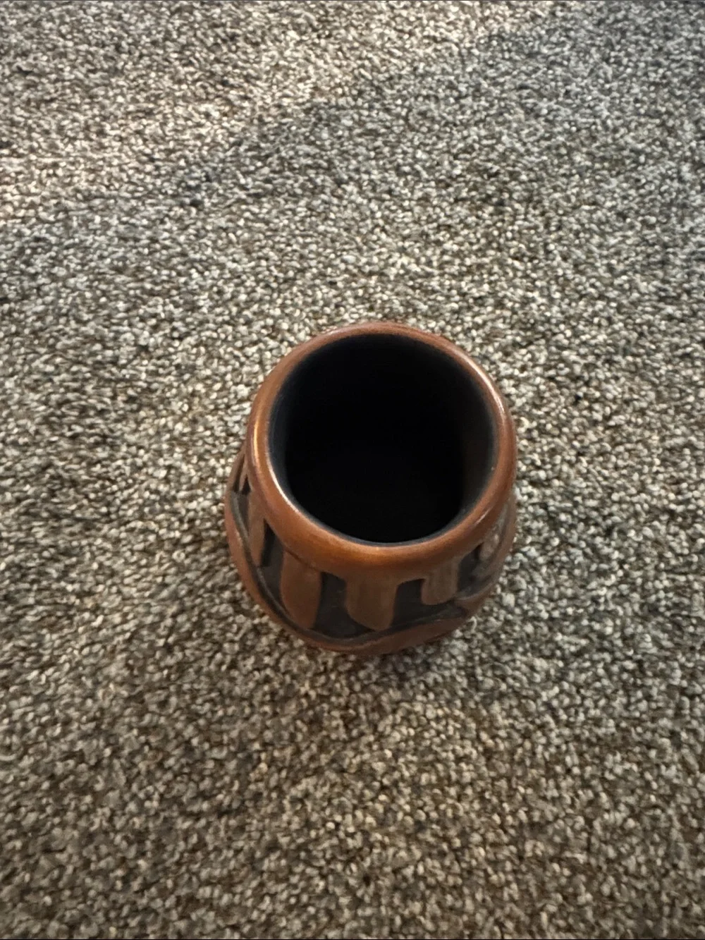 Mata Ortiz Mexican Drip Pottery Vessel